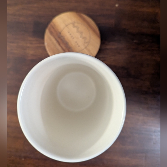 Rae Dunn White Ceramic Canister with Wooden Lid - Picture 4 of 7